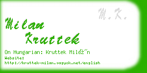 milan kruttek business card